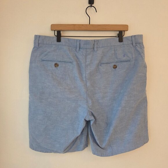 Johnnie-O 100% Cotton Chino Shorts Light Blue Golfing Business Casual Men's 38 - Picture 2 of 9